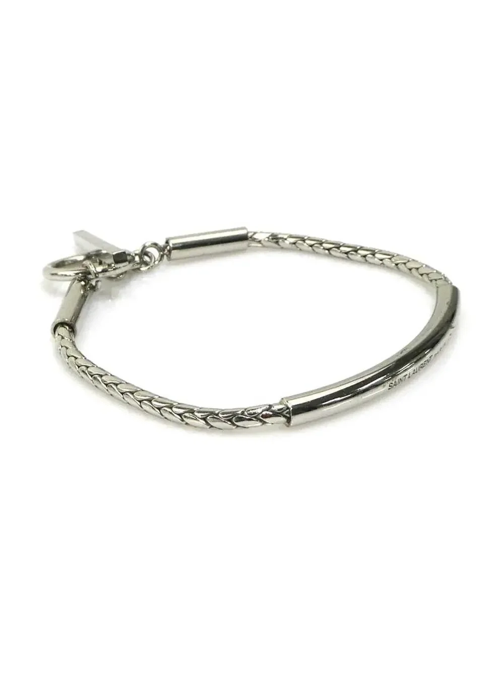 Auth Saint Laurent Bracelet Silver #302824S25B